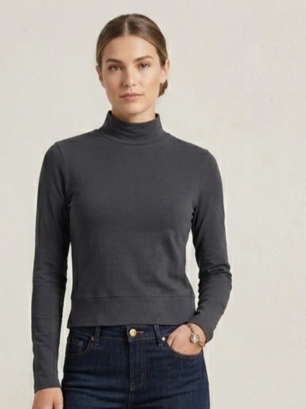 The North Face Womens Black Turtleneck Top Size Med